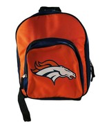 NFL Denver Broncos Adjustable Strap Backpack 2 zipper Pockets Orange Blu... - $17.81