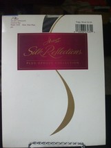 Hanes Silk Reflections Plus Silky Opaque Control Top Jet Pantyhose - One... - $9.89