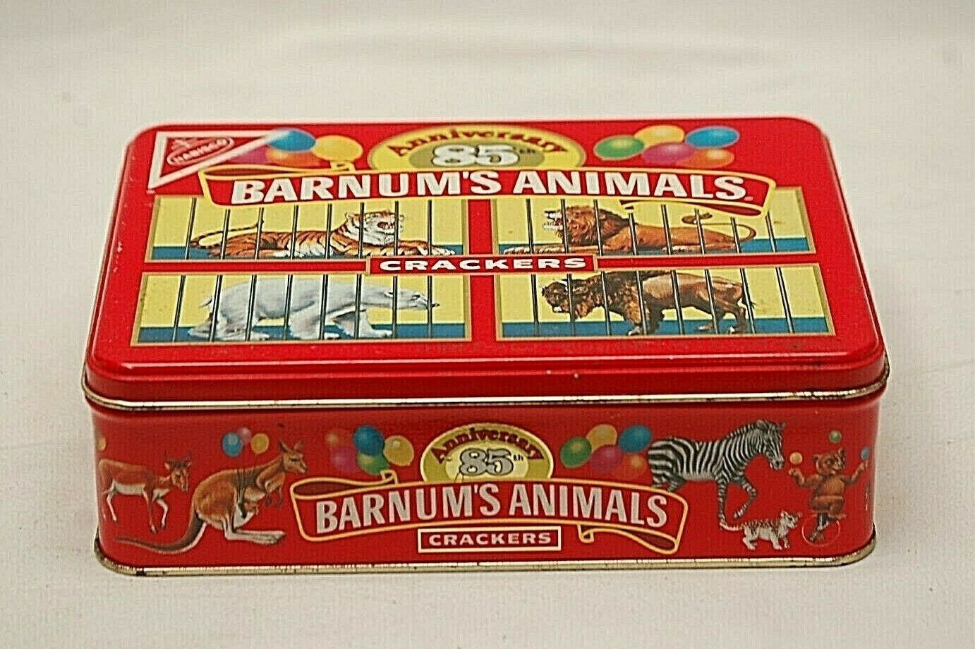 Nabisco Barnum's Animal Crackers Metal Tin 1987 P.T. Barnum's Circus ...