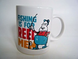 Shoebox Hallmark Coffee Mug Cup Fishing Is For Reel Men - $6.88