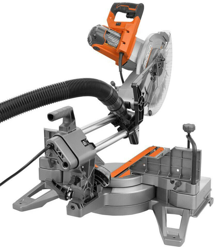 RIDGID Miter Saw 12 in. 15 Amp Sliding Compound Dual Bevel Electric