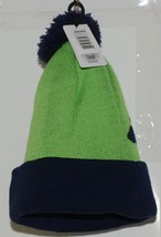 NFL Team Headwear Licensed Seattle Seahawks Cuffed Knit Cap Pompom image 2