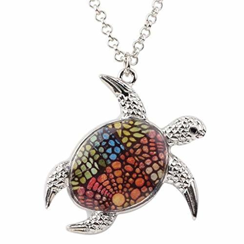Primary image for LifeOfPro Statement Metal Enamel Sea Turtle Necklace Choker Chain Collar Pendant
