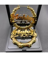 Custom Bamboo Earring Personalized Name Hip hop Sexy Gold Fashion Jewelr... - $20.56+