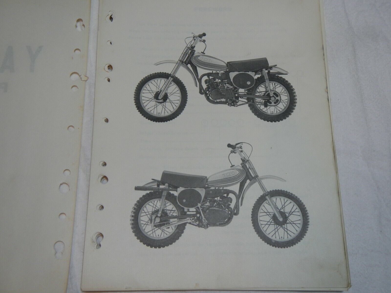 1974 Yamaha YZ80 Parts book manual catalog diagram List Service