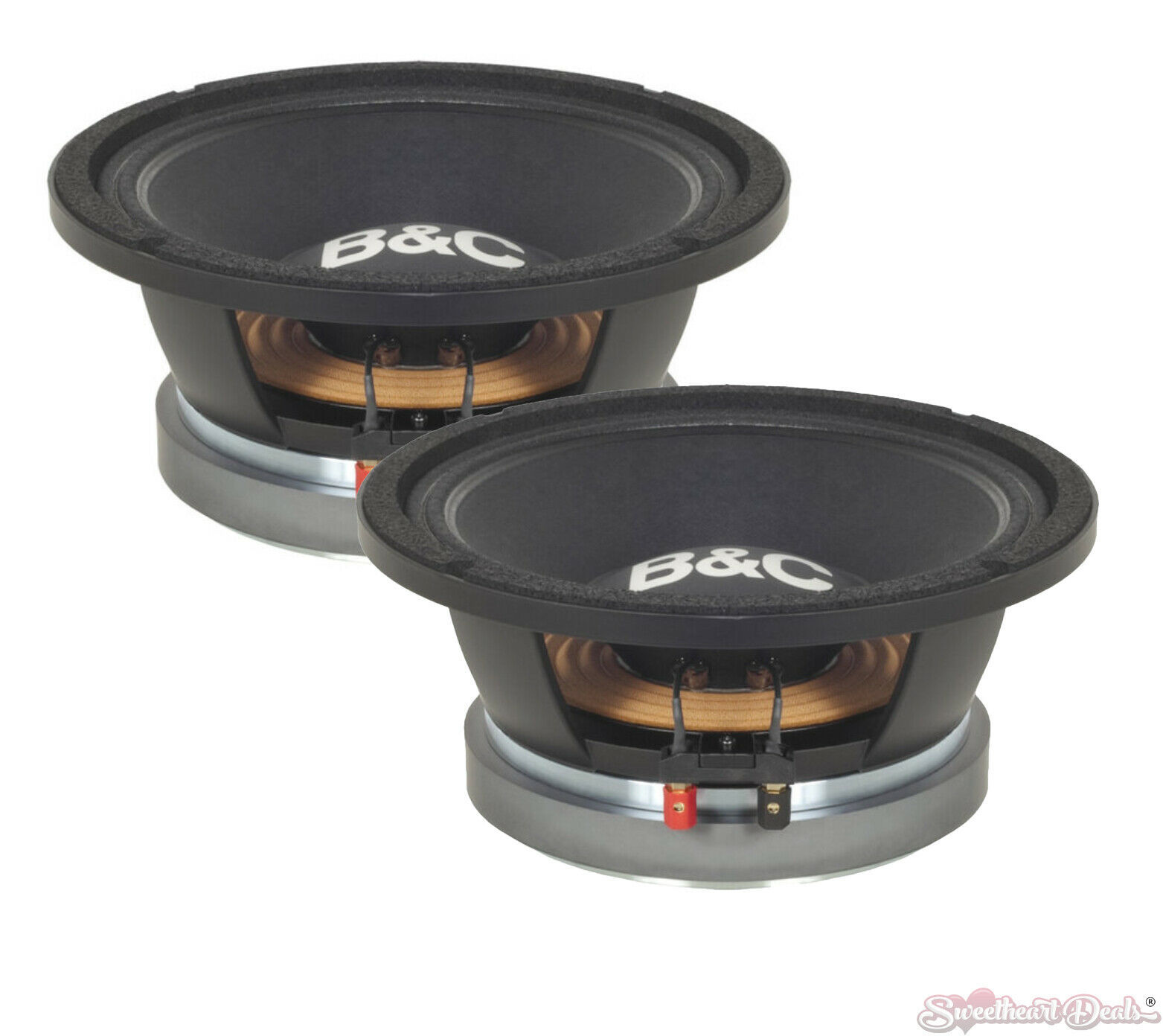 B&C 10MD555 10-in 8 Ohms 700W Super High Power Woofer with Large Magnet - Pair
