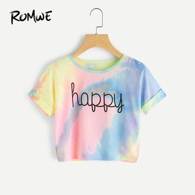 romwe rainbow shirt
