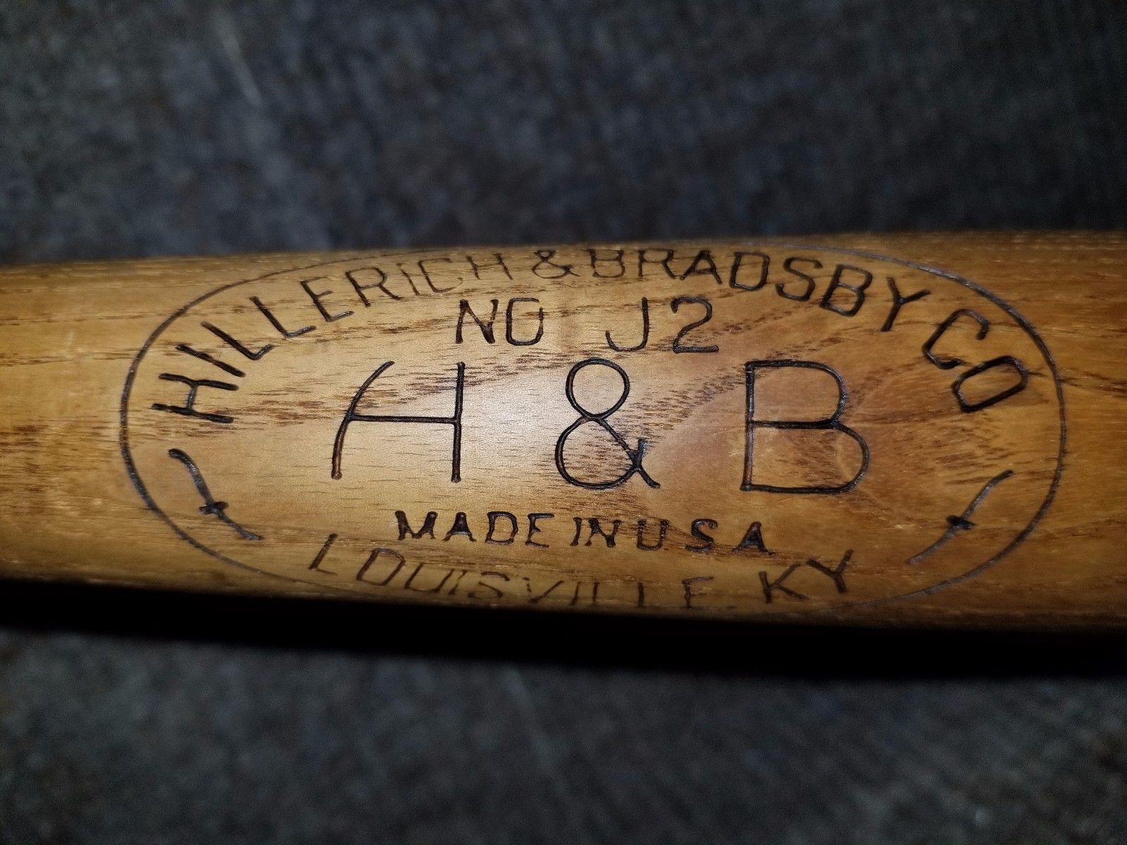 Vintage Hillerich & Bradsby J2 Little League Baseball Bat circa 1952
