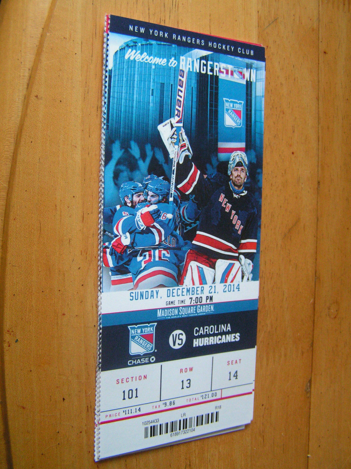 201415 NY Rangers Ticket Stub Milestone Dan Girardi 600th Career NHL