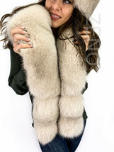 Fox Fur Collar 47' (120cm) + Tails as Wristbands / Headband And Hat Set Saga Fur image 8