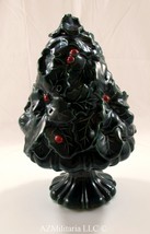 Vintage Ceramic Christmas Tree Incense Stick Holder Holly Red Berry Design #4016 - $74.75