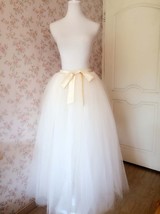 6 Layered IVORY Tulle Skirt Bridal Tulle Skirt Plus Size Wedding Skirt Separate image 4