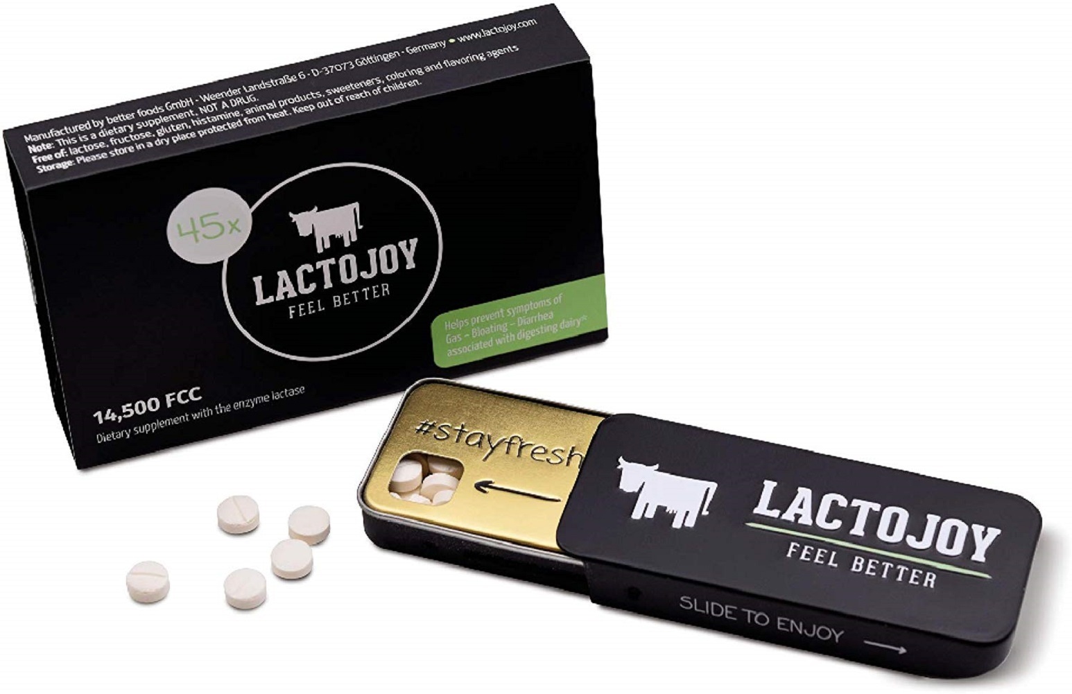 LactoJoy Lactase Pills I Powerful Lactase Enzymes for Lactose