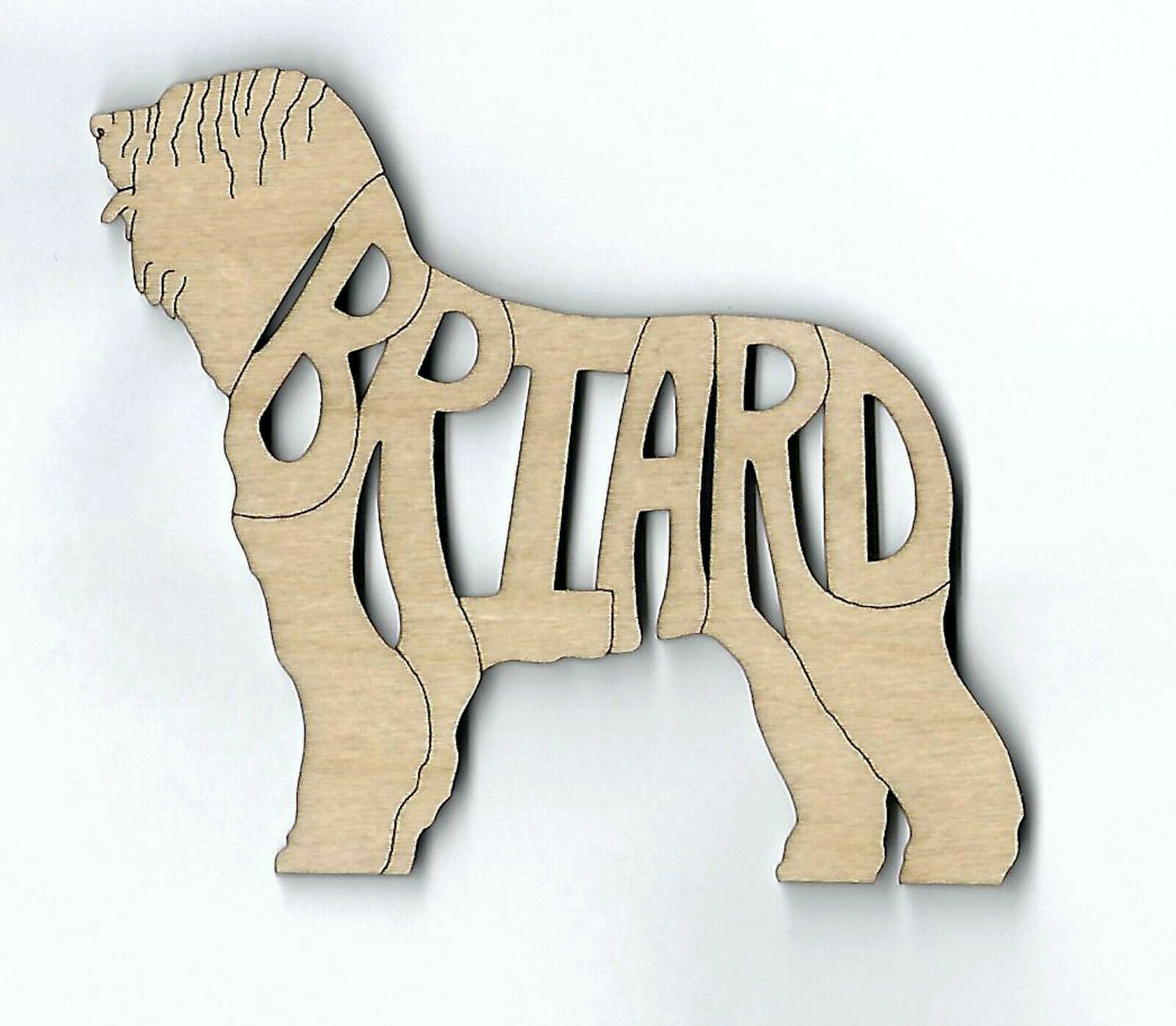 Briard Dog Laser Cut Wood Magnet