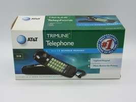 Vintage AT&T Trimline 210 Telephone Black New in Box Tested Works - $14.84