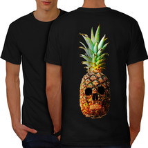 Pineapple Skull Face Shirt Funny Dead Men T-shirt Back - $12.99