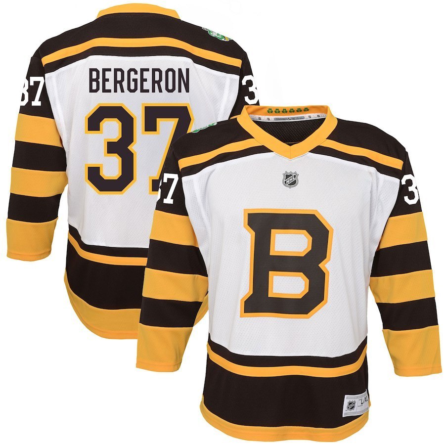 Youth Boston Bruins #37 Patrice Bergeron White 2019 Winter Classic Hockey Jersey ...