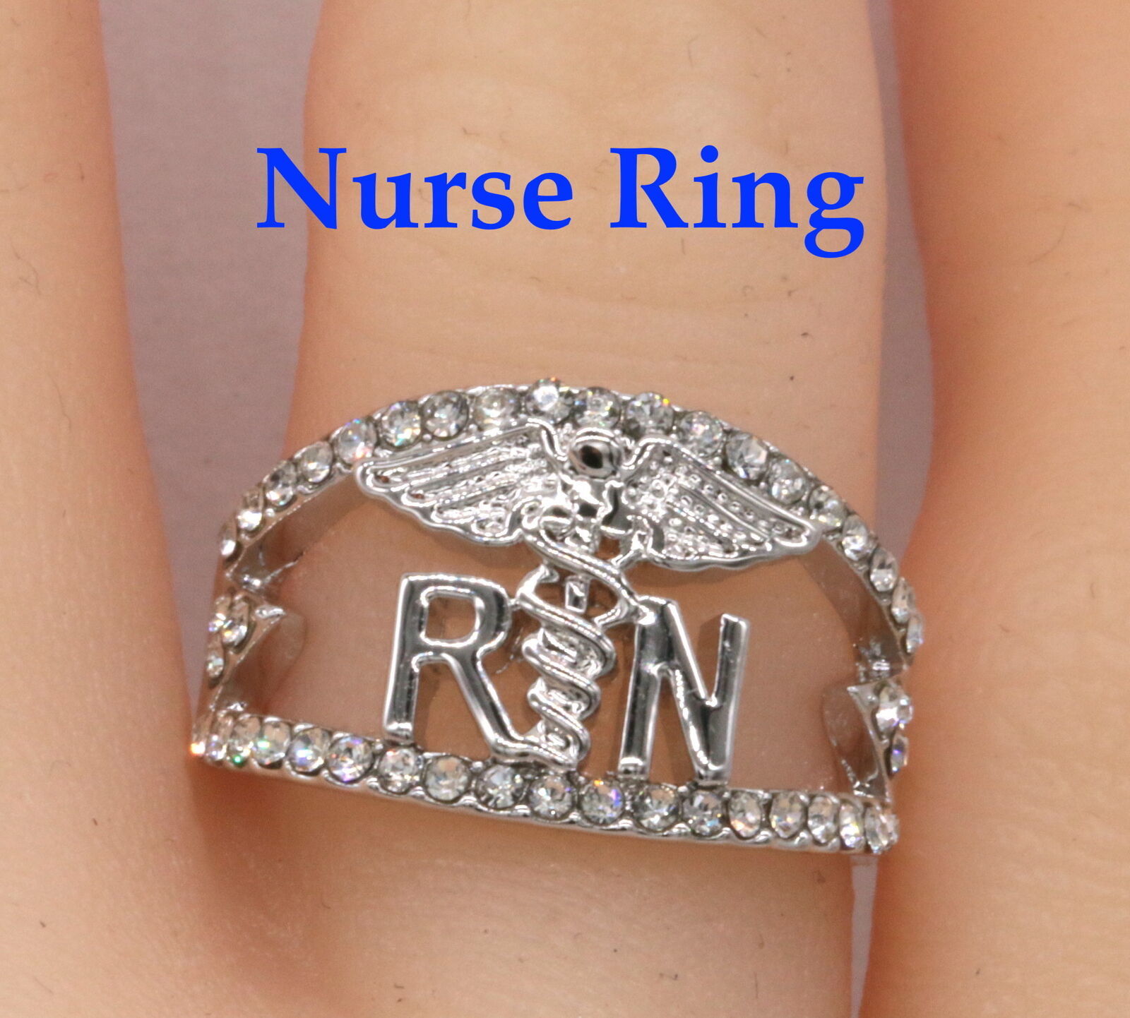Caduceus Medical Symbol Registered Nurse Ring 802 Rings