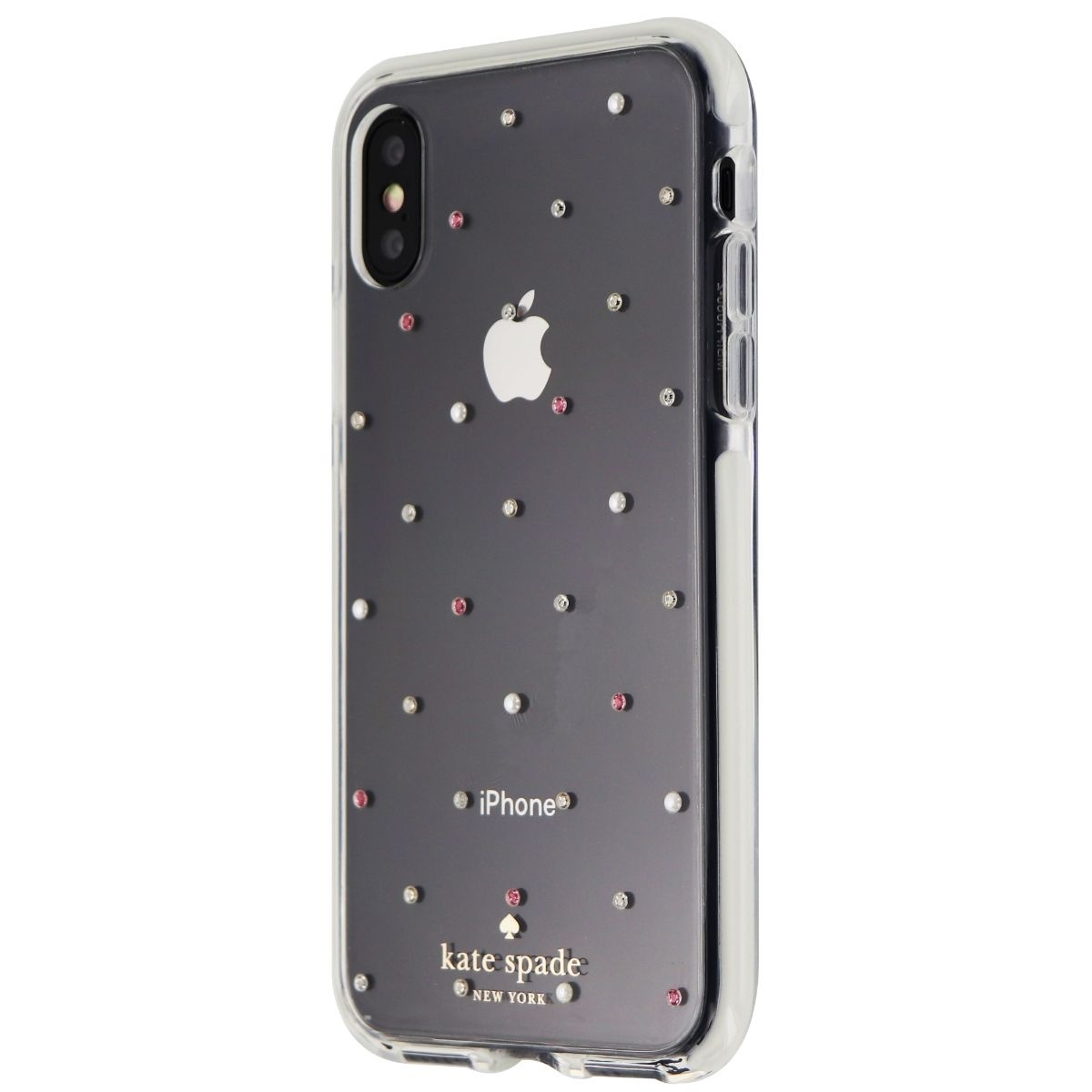 Kate Spade Defensive Hardshell Case for iPhone XS and X - Clear / Pin ...