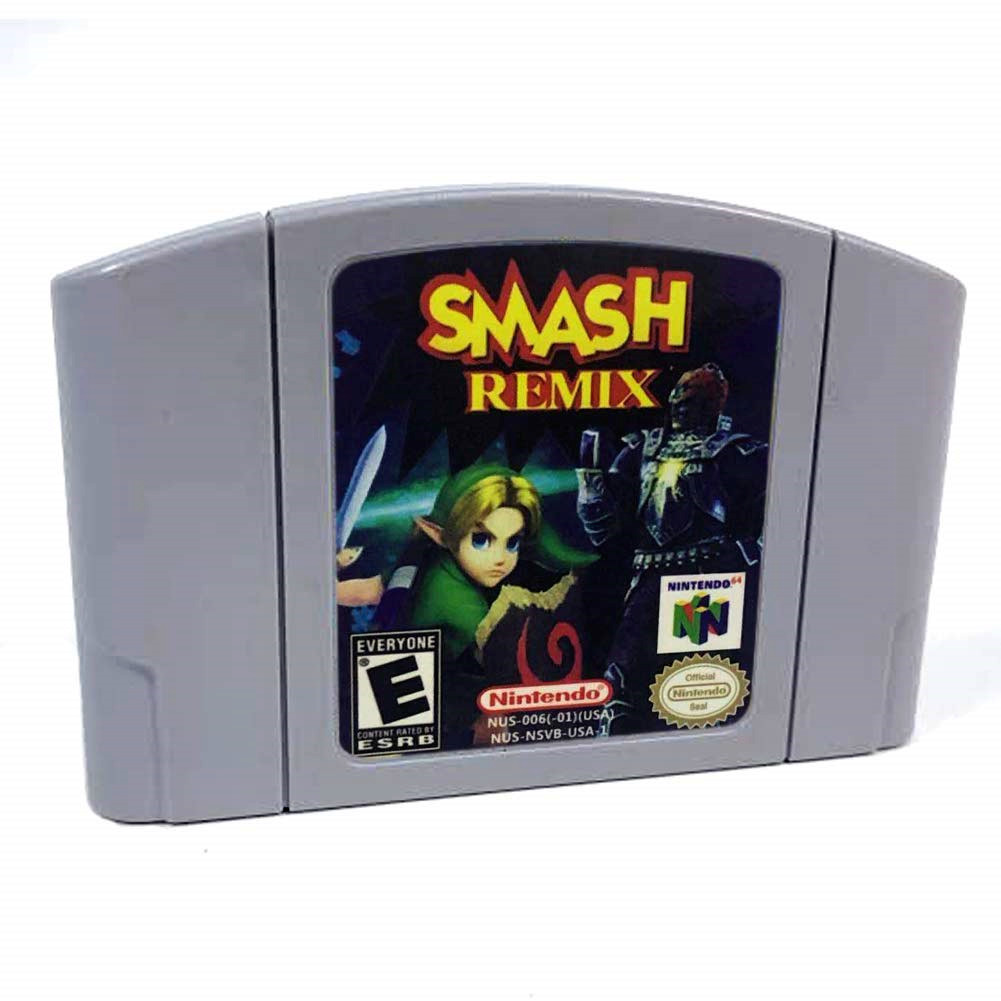 Smash Remix Game Cartridge For Nintendo 64 N64 USA Version