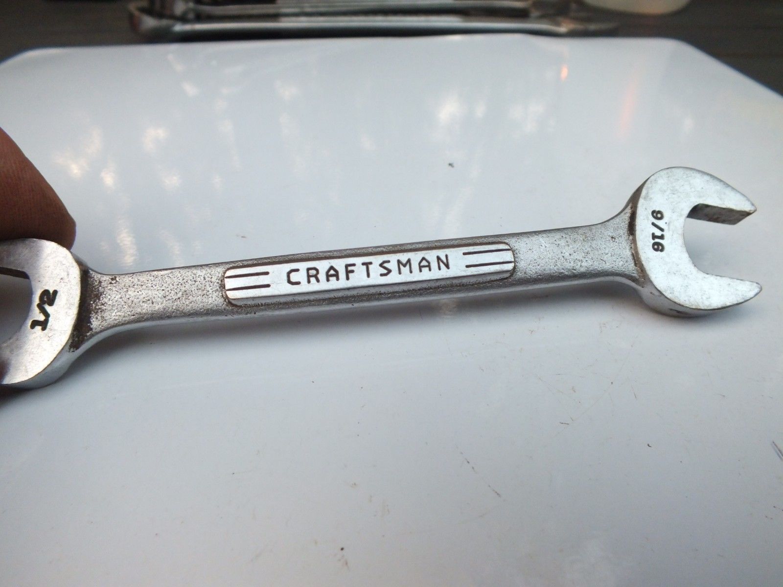 Vintage Craftsman 1/2” 9/16” Double Open End Wrench, V Series, Made in