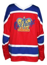 Any Name Number Edmonton Oil Kings Retro Hockey Jersey New Red Any Size image 4