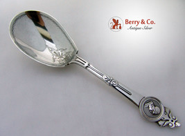 Medallion Berry Spoon Double Struck Gorham Tiffany 1864 Sterling Silver Marion - $711.31