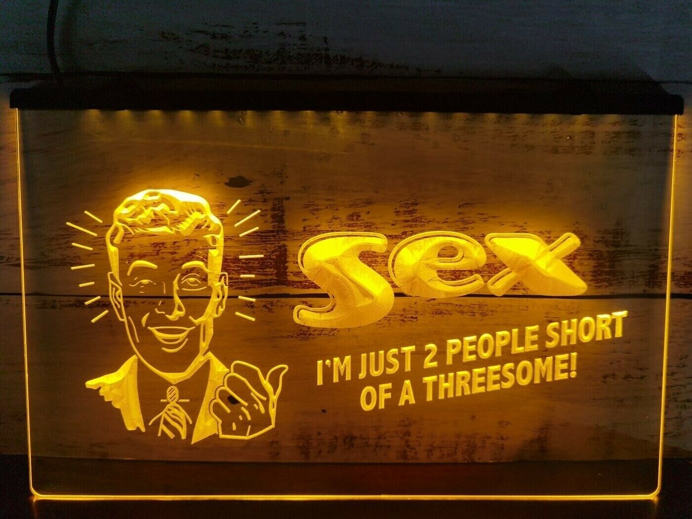 Vintage Retro Man Funny Sex LED Neon Light Sign Beer Bar Pub Club Wall Art Decor