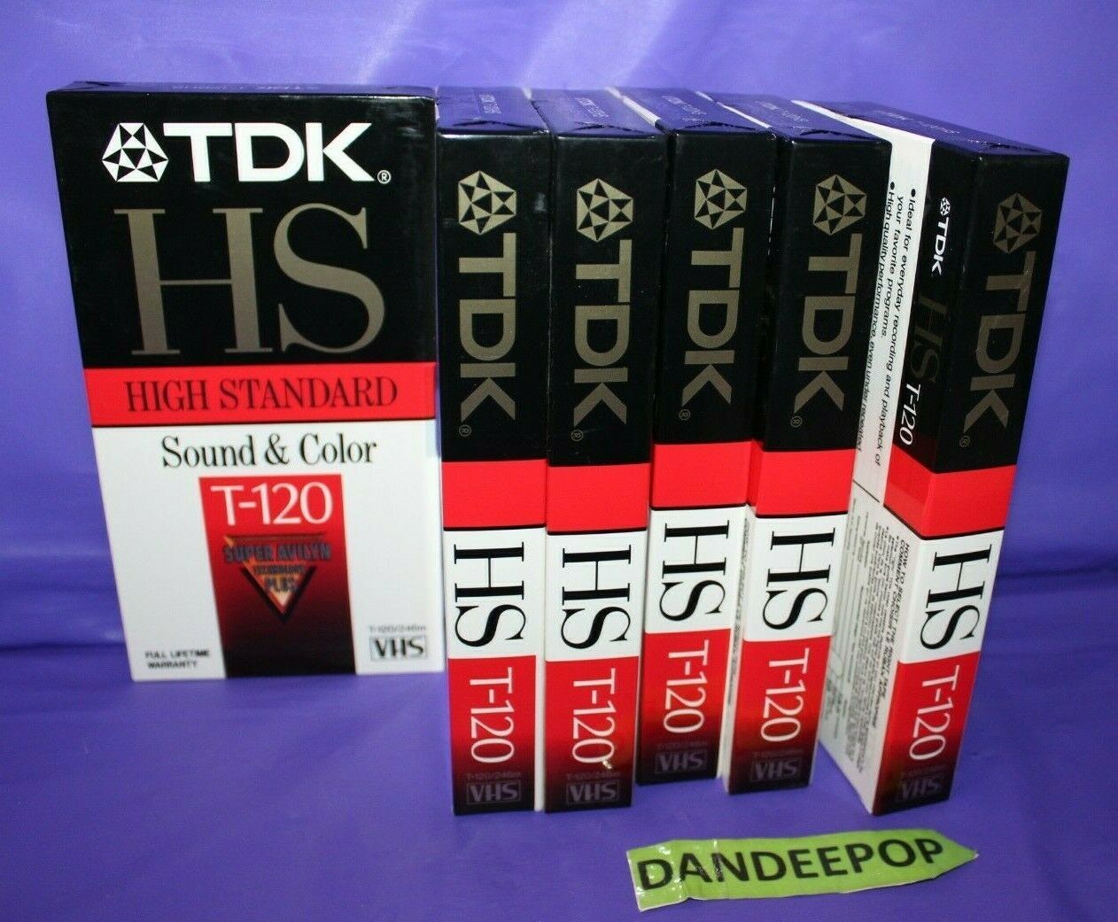 TDK HS T120 Blank VHS 6 Piece Tapes Movie Recording Media With Avilyn