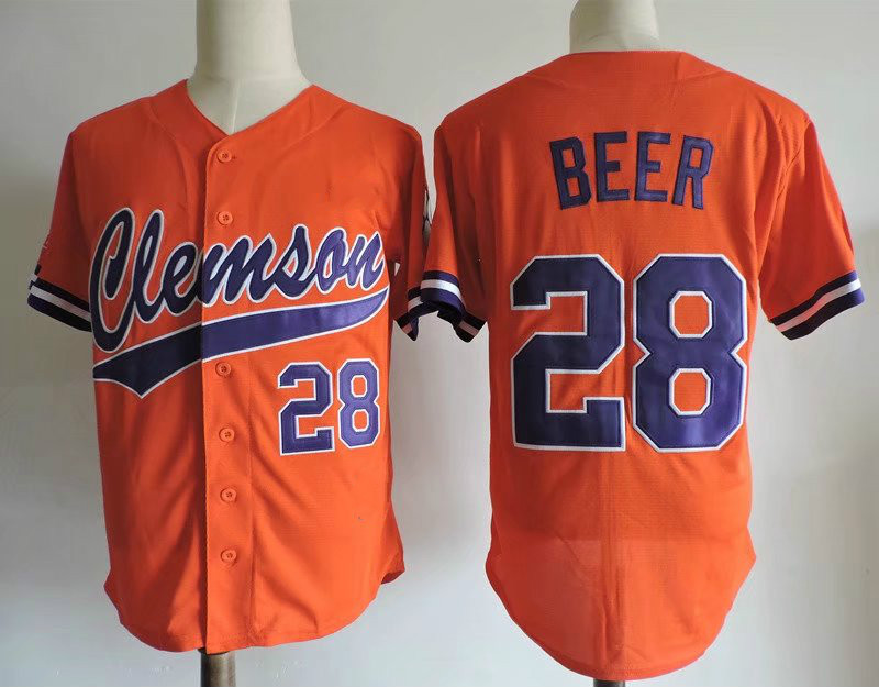 Clemson baseball jersey for sale Clearance