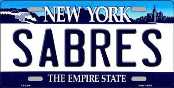 NHL Buffalo Sabres License Plate State Background Metal Tag  U.S.A." - $9.85