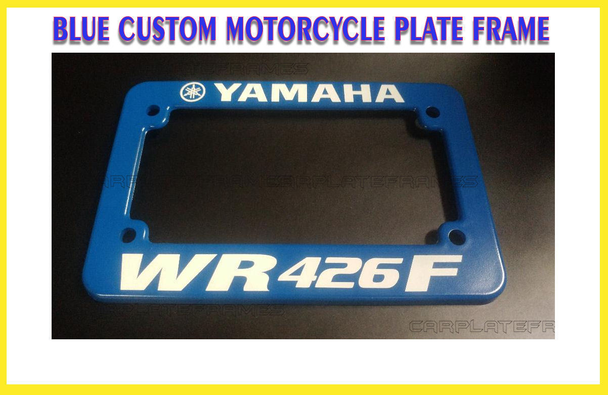 BLUE MOTORCYCLE scooter moped CUSTOM LOGO PERSONALIZED License Plate