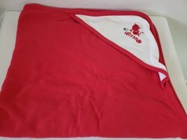 2001 Gymboree Hot Stuff Baby Blanket Hooded Red White Stripe Lil Devil - $39.58