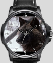 Alaskan Black Wolf Unique Unisex Beautiful Wrist Watch UK FAST - $54.00