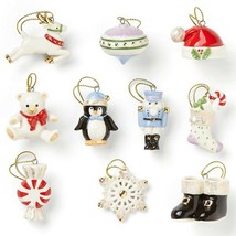 Lenox Christmas Memories Miniature Tree Ornaments Set of 10 Reindeer Pen... - $127.00