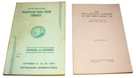 2 1941 5th National Congress 3rd Order Catholic Booklets St. Francis Pit... - $19.99