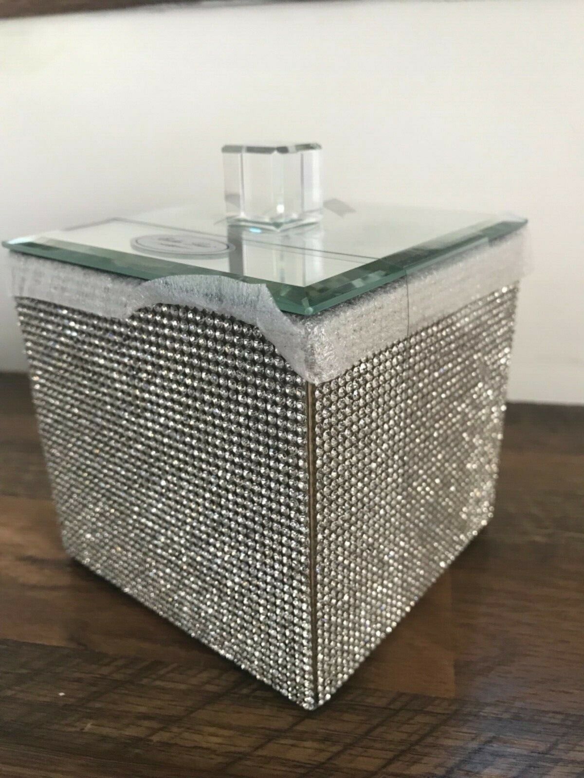 Bella Lux Bathroom Accessory Full Crystal Rhinestone Cotton Ball QTip