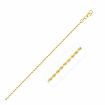 2.0mm 10k Yellow Gold Diamond Cut Rope Anklet - $242.99