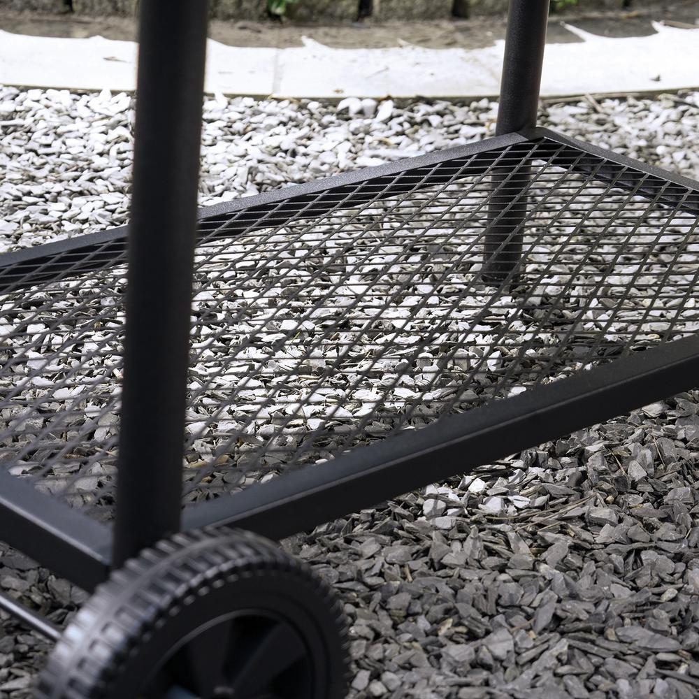 CharGriller Smokin Champ Charcoal Grill Horizontal Smoker in Black