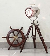 NauticalMart Vintage Spotlight Tripod Table Lamp Home Decor Study Light 