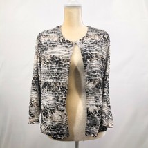 Travelers Collection By Chico&#39;s New 1 M Ruffle Jacket Animal Collage Top - $48.37