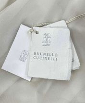 NWT NEW Brunello Cucinelli 100% Silk Beige Full Length Halter Dress Wedding Sz S image 7