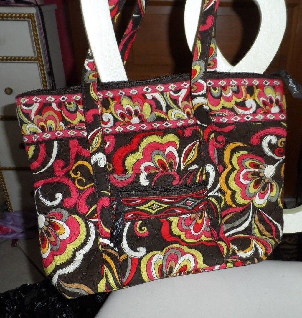 vera bradley tote with zipper