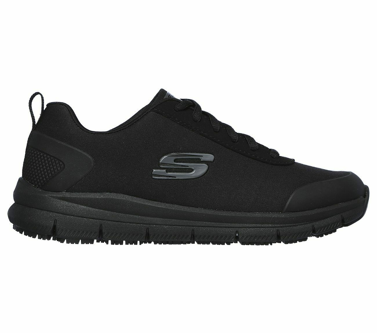 Skechers Black Work Shoe Women Memory Foam Water Stain Slip Resistant