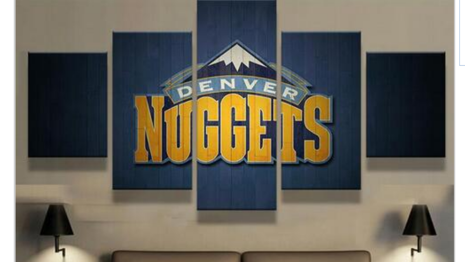 Framed 5 Piece Denver Nuggets Basketball Canvas Art Wall ...