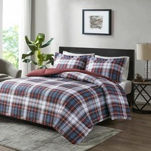Luxury Red &amp; Blue Traditional Plaid Reversible Comforter AND Decorative ... - $84.64+