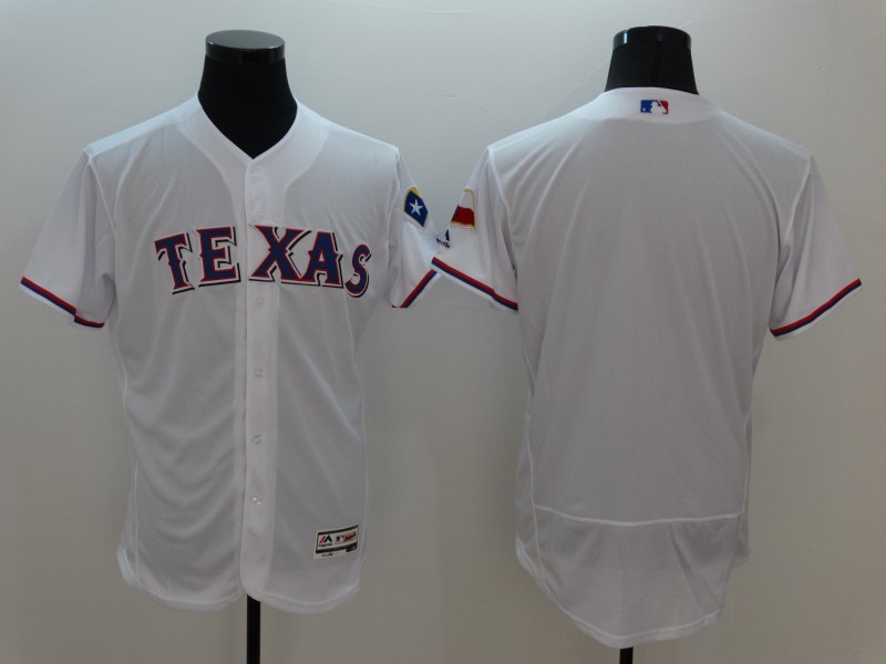 Image of Blank no name Jerseys Texas Rangers white t shirts