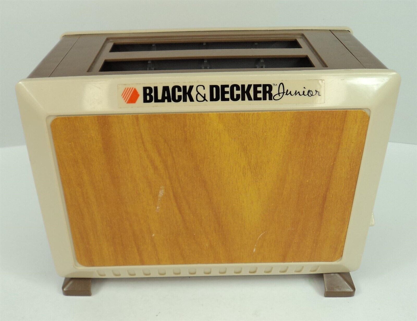Vintage 80s Black & Decker Junior Battery Operated Toaster Glows Red