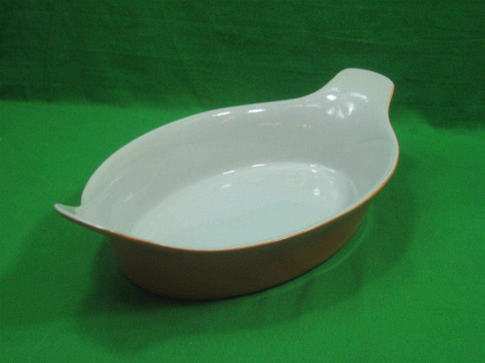 Vintage Cerutil Stoneware Oval Orange Casserole Baking Dish Made in