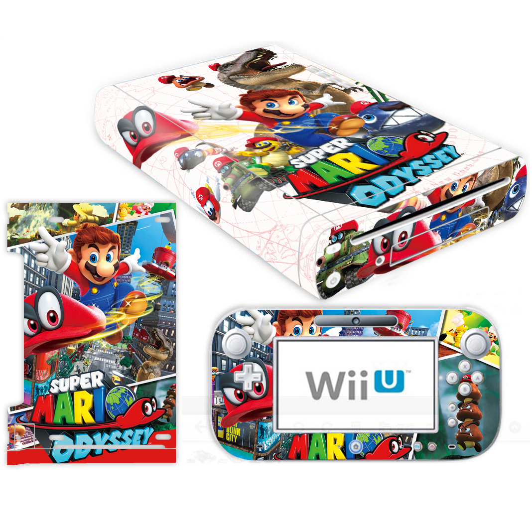 Super Mario Odyssey Vinyl Skin Decal Sticker for Nintendo Wii U Console